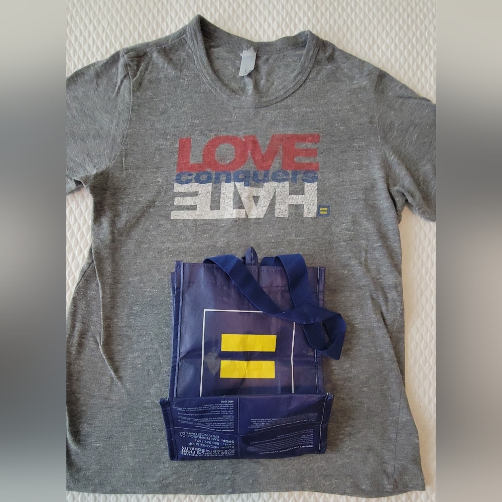 Free, Blue Tote Bag with Yellow Logo
